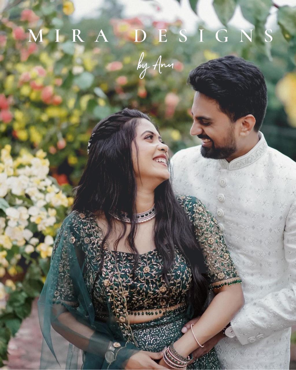 Francis Reetha in Mira Designs outfit